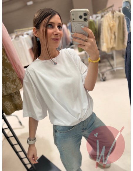 T-Shirt Drappeggio Bianco