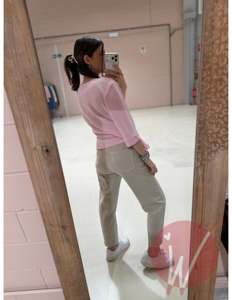 Jeans Balloon Beige