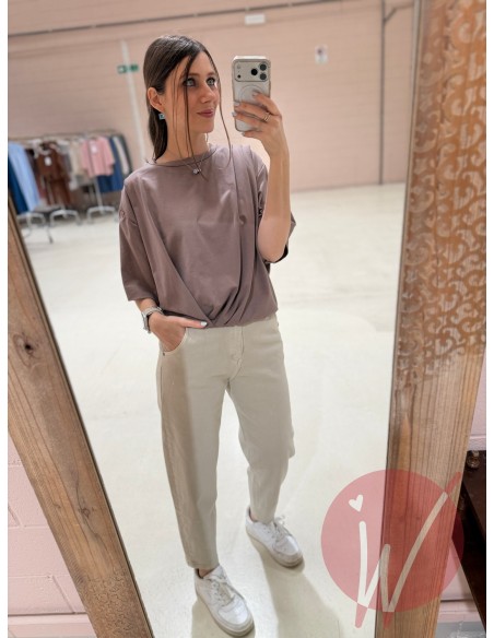 Jeans Balloon Beige