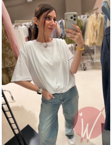 T-Shirt Drappeggio Bianco