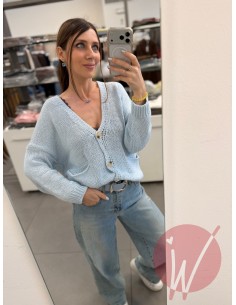 Cardigan Abigail Azzurro