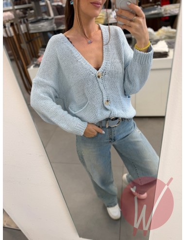 Cardigan Abigail Azzurro