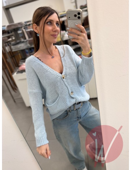 Cardigan Abigail Azzurro
