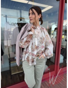 Camicia Flora Burro