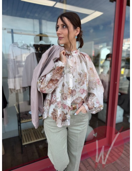 Camicia Flora Burro