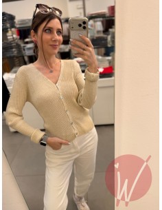 Cardigan Lurex Alma Crema