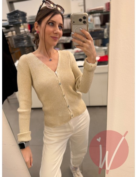 Cardigan Lurex Alma Crema