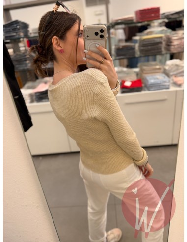 Cardigan Lurex Alma Crema