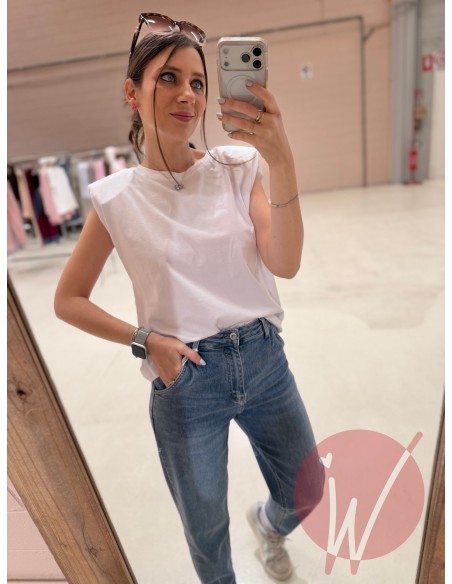 Top Spalline Bianco