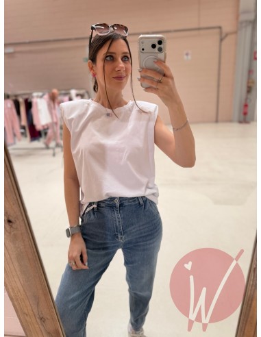 Top Spalline Bianco