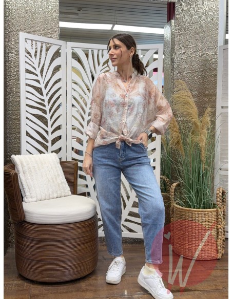 Camicia Fleur Rosa Cipria