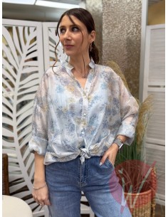 Camicia Fleur Azzurro