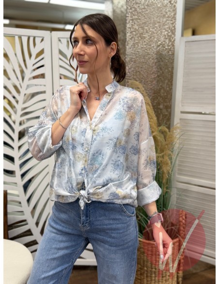 Camicia Fleur Azzurro