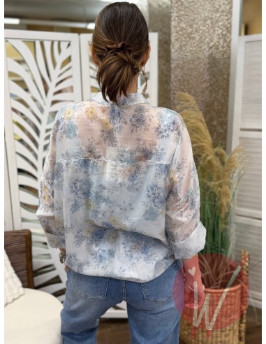 Camicia Fleur Azzurro