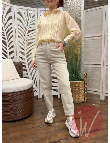 Jeans Balloon Beige