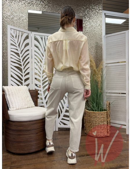Jeans Balloon Beige