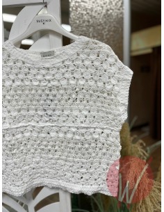 Top Crochet Bianco