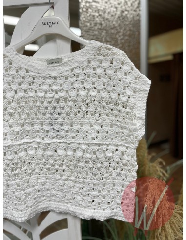 Top Crochet Bianco