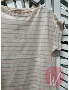 T-Shirt Stripes Rosa Baby -VICOLO- 2