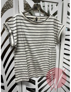 T-Shirt Stripes Blu-VICOLO-