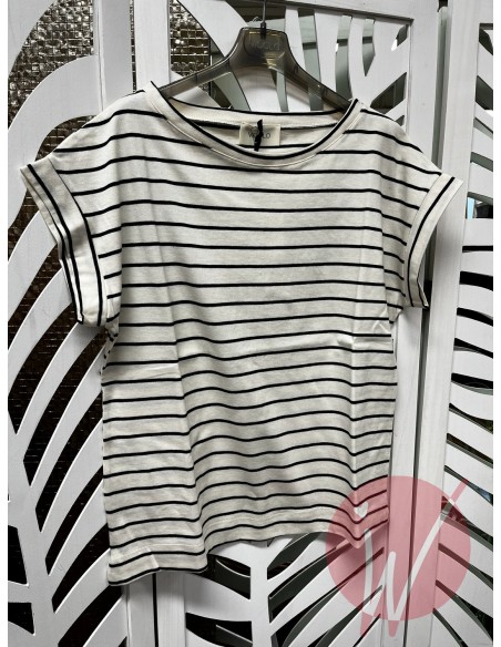 T-Shirt Stripes Blu-VICOLO-