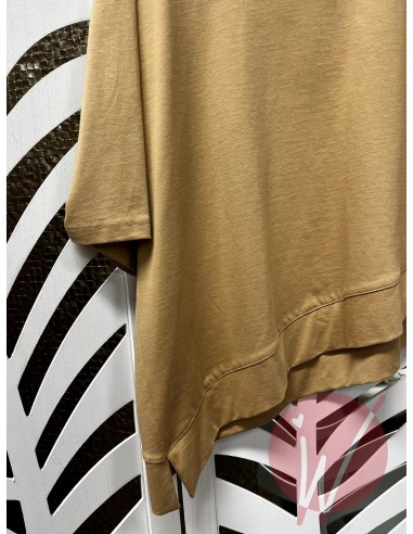 T-Shirt Asimmetrica Coco Cammello -VICOLO-