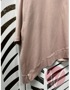 T-Shirt Asimmetrica Rosa Cipria -VICOLO- 2