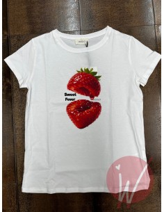 T-Shirt Strawberry Bianco -VICOLO- 2