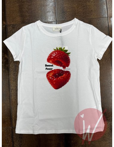 T-Shirt Strawberry Bianco -VICOLO-
