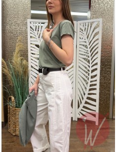 T-Shirt Borchiette Verde Salvia 2