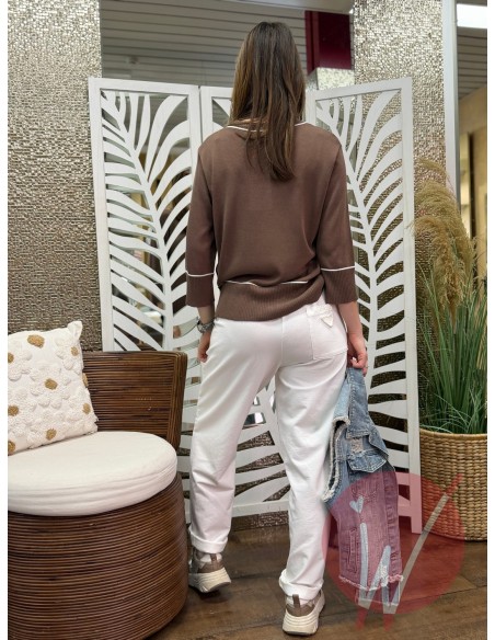 Pantalone Ovetto Brooke Bianco