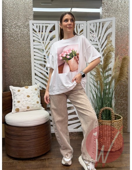 T-Shirt Tulip Rosa -VICOLO-