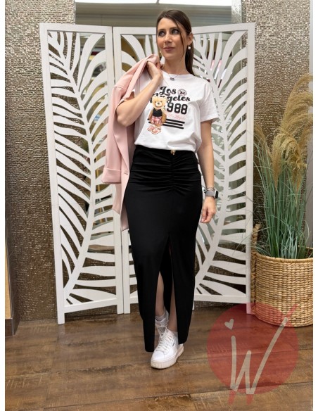 Longuette Drappeggio Audrey Nero