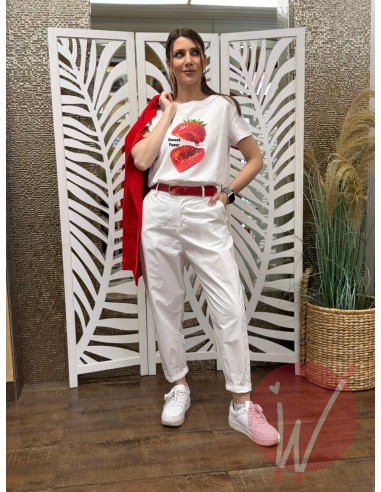T-Shirt Strawberry Bianco -VICOLO-