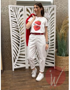 Pantalone Baggy Bianco 2