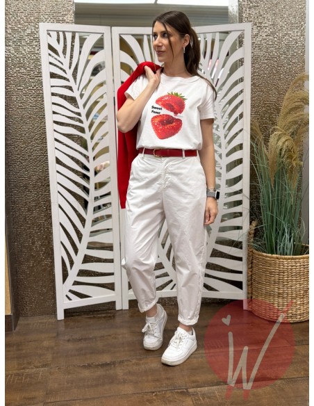 Pantalone Baggy Bianco