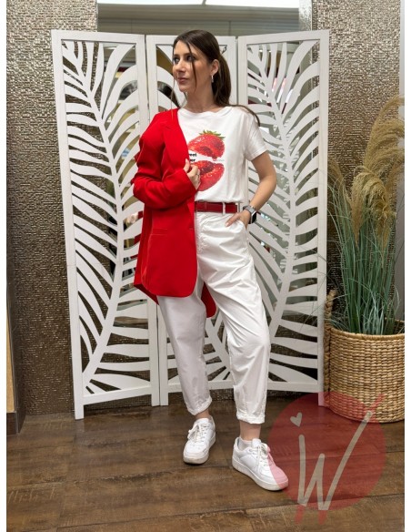 Pantalone Baggy Bianco