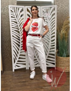 Pantalone Baggy Bianco