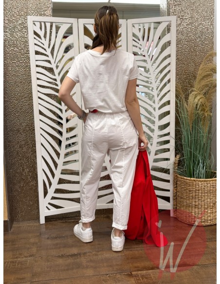 Pantalone Baggy Bianco