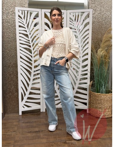 T-Shirt Crochet Ecru