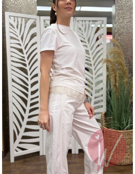 T-Shirt Pizzo Hannah Panna