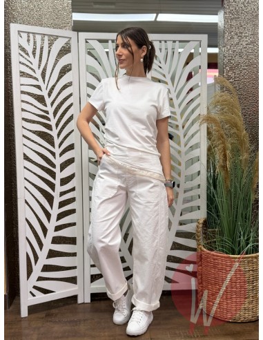 T-Shirt Pizzo Hannah Panna