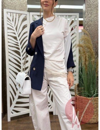 T-Shirt Pizzo Hannah Panna