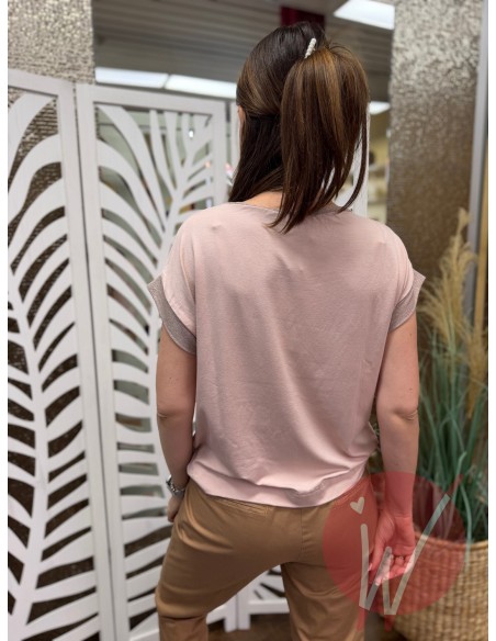 T-Shirt Crystal Rosa Cipria