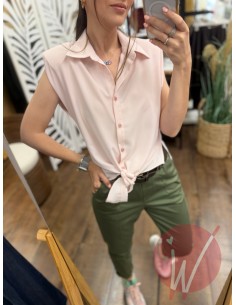 Camicia Smanicata Beth Rosa Cipria 2