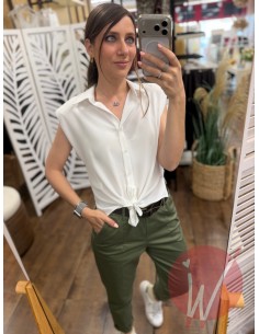 Camicia Smanicata Beth Bianco