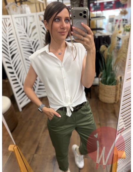 Camicia Smanicata Beth Bianco