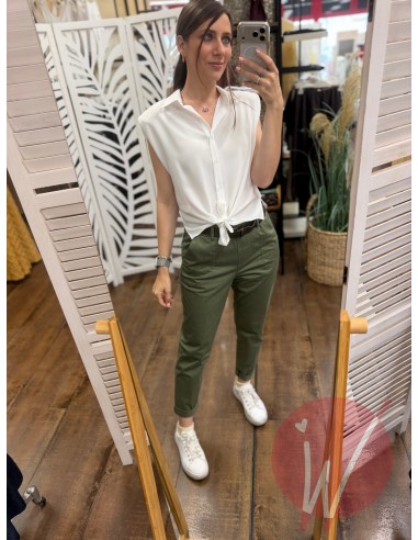 Camicia Smanicata Beth Bianco