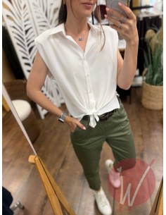 Camicia Smanicata Beth Bianco 2