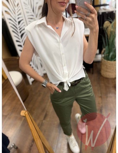 Camicia Smanicata Beth Bianco